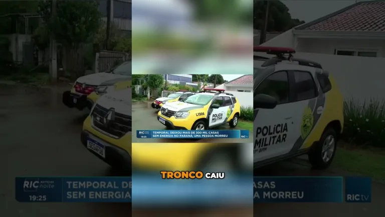 Temporais afetam diferentes regiões do PR; queda de árvore mata empresário em Curitiba