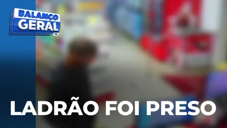 Ladrão que estava furtando lojas no centro é preso pela Polícia Militar