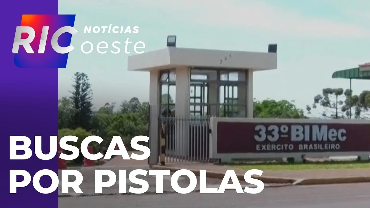 Busca por 9 pistolas, que sumiram do exército em Cascavel, continua; militares são suspeitos