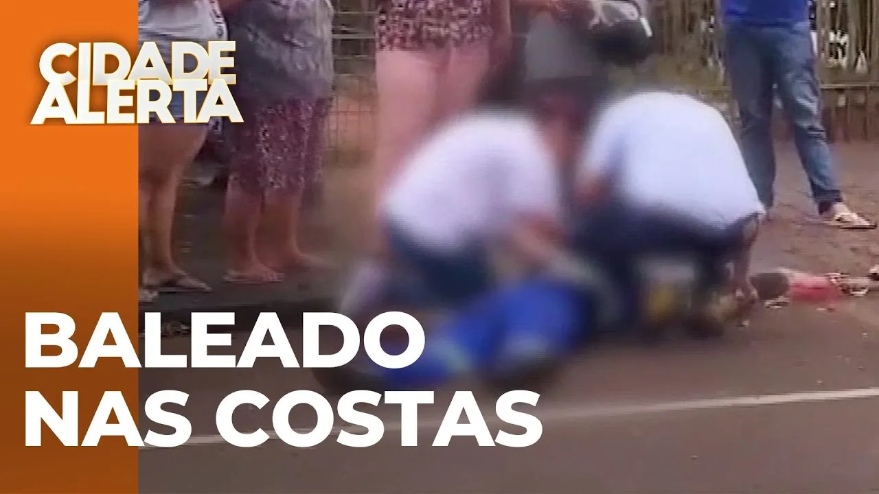 Campo Mourão: Motociclista atacado nas costas por atirador em pleno trânsito