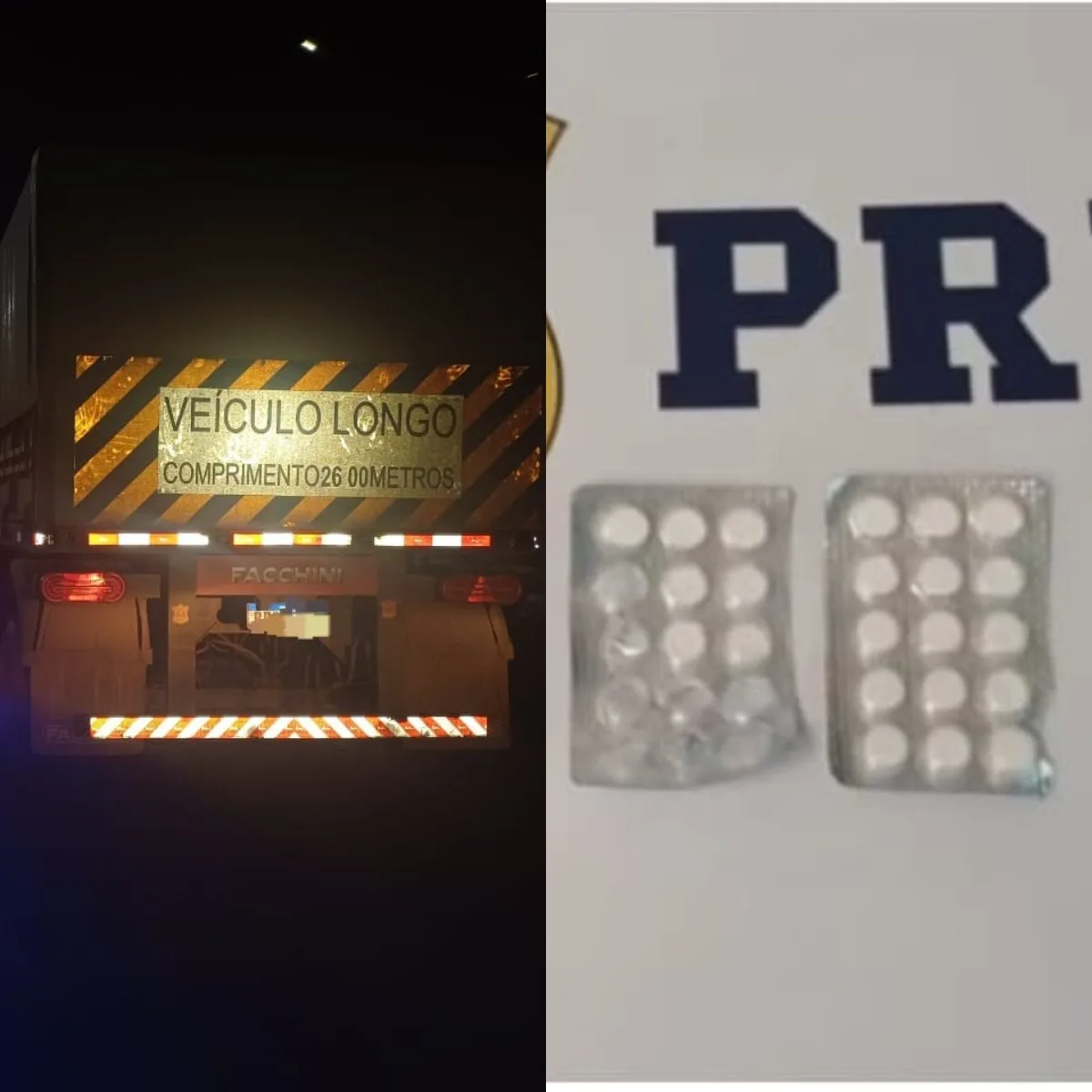 Caminhoneiro confessou a ingestão de rebite; cartela com droga foi encontrada no veículo