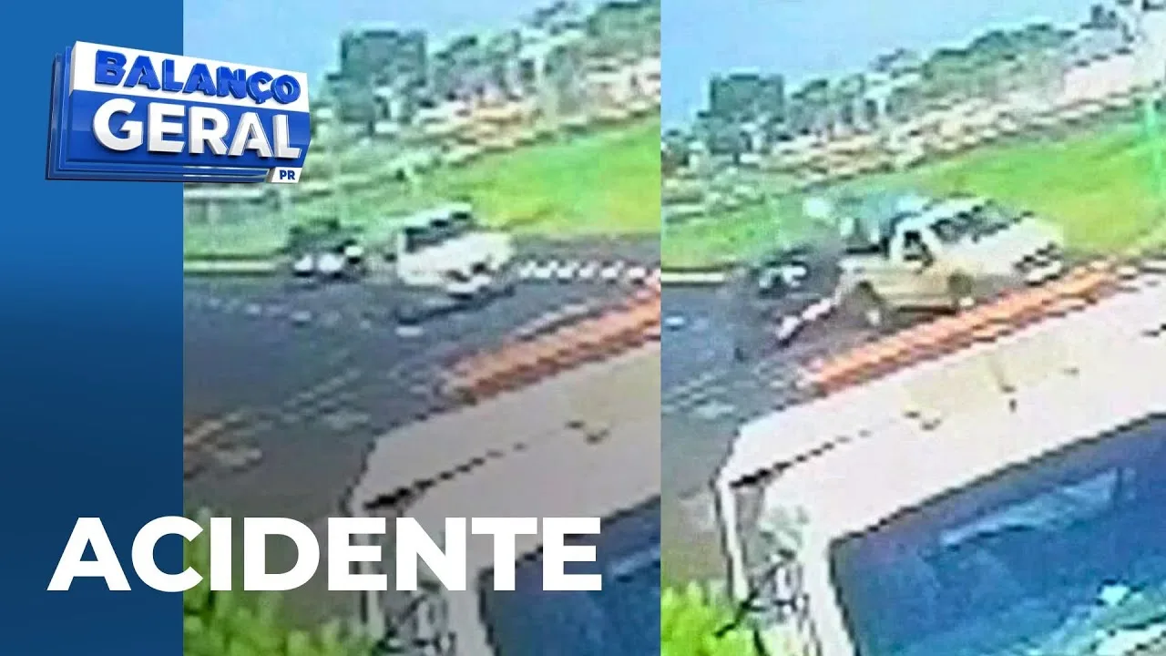 Acidente flagrado: motorista, em alta velocidade, bate na traseira de outro veículo e foge do local