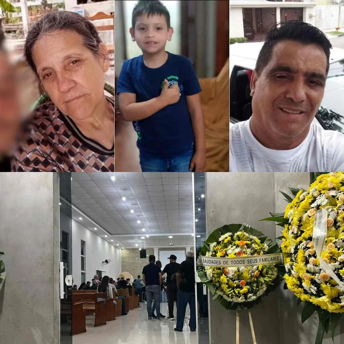 Avós e neto que morreram no Rio Iguaçu são sepultados após comoção em velório