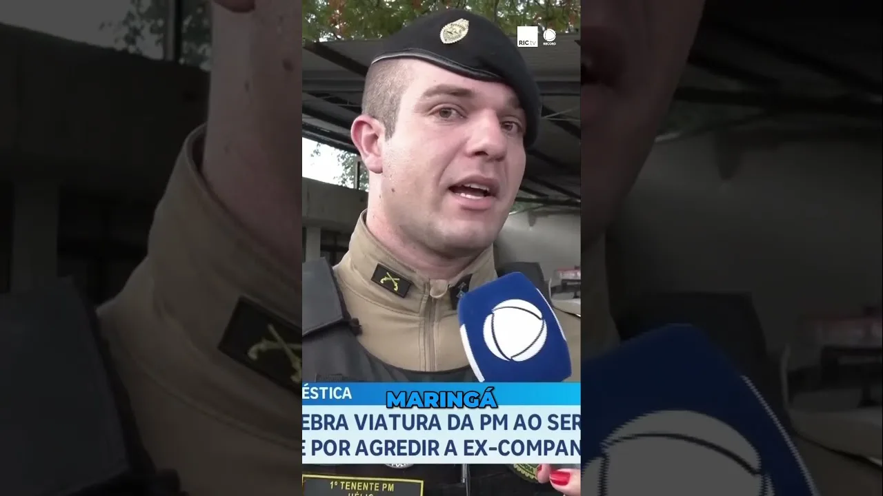 Violência Doméstica: homem quebra viatura da PM ao ser preso em flagrante por agredir a ex