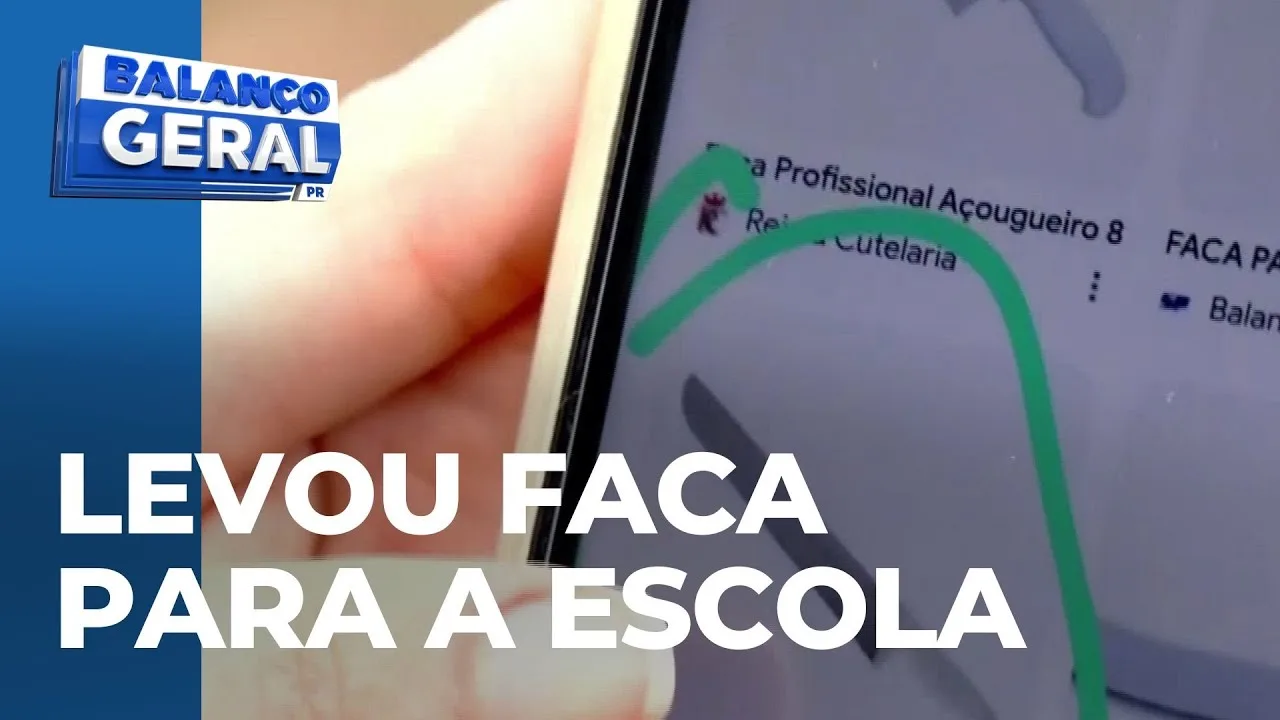 Criança de 10 anos leva faca de açougueiro para a escola; afirmou que foi vítima de bullying