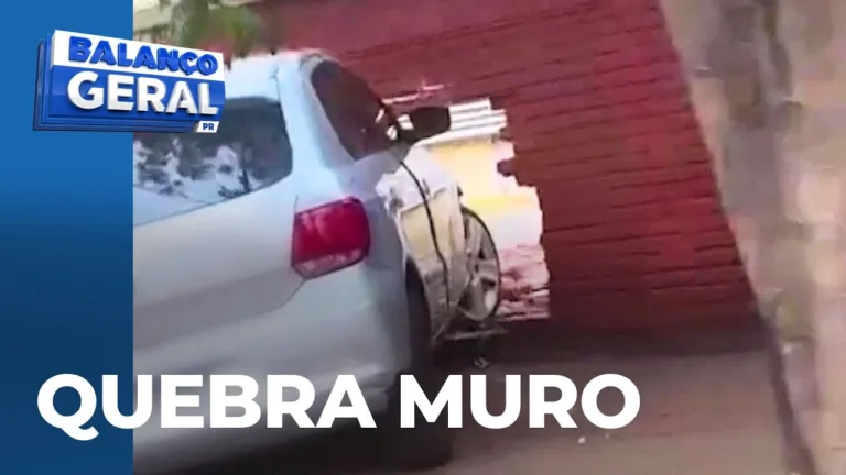 Motorista bate em muro de colégio na zona 7; câmera registrou o acidente