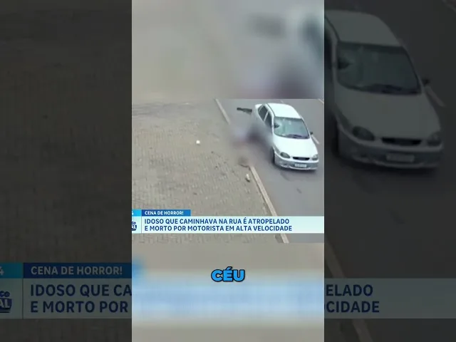 Idoso que caminhava na rua é atropelado e morto por motorista em alta velocidade