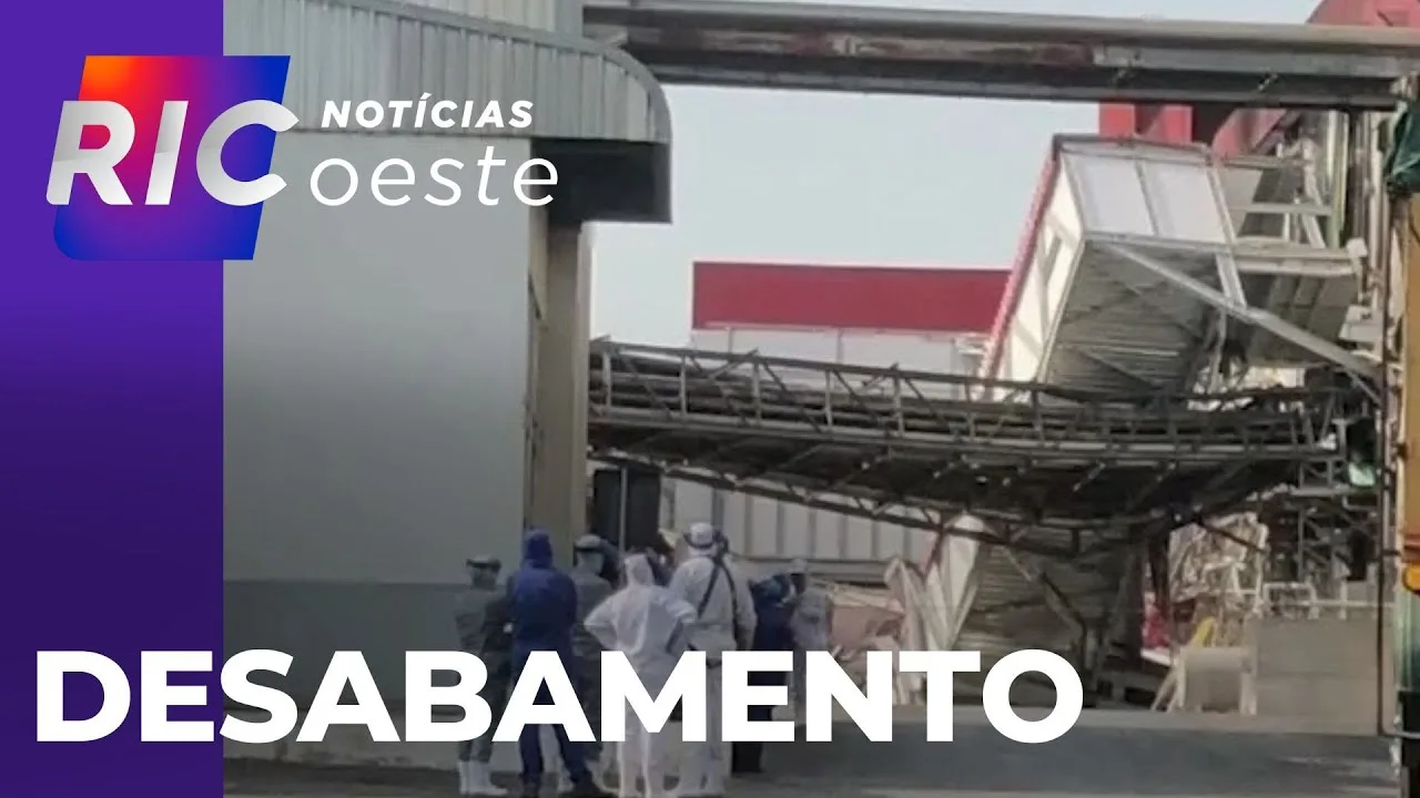 Estrutura desaba e interrompe atividades em frigorífico de Medianeira