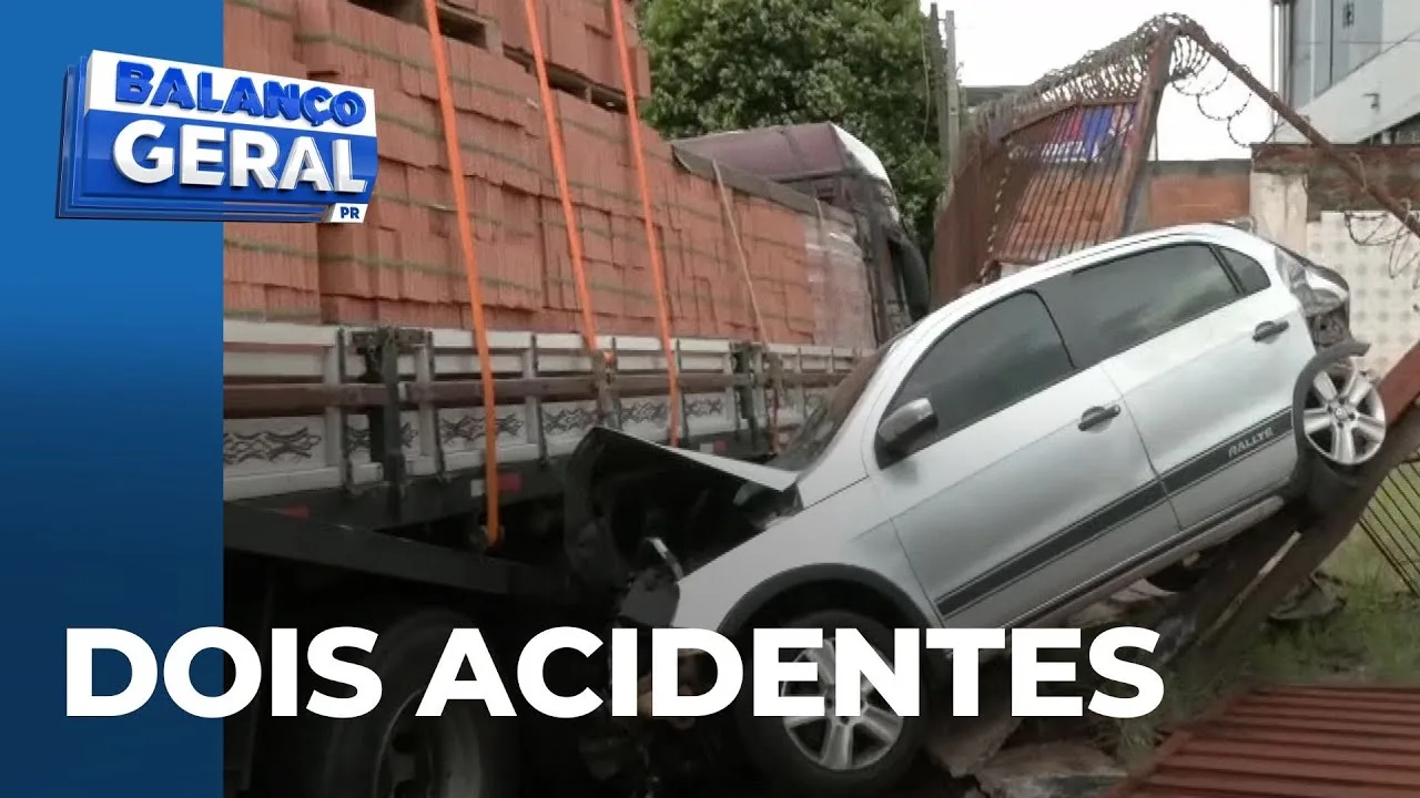 Mais um acidente registrado após strike na 10 de Dezembro com caminhão, caminhonete e 6 carros