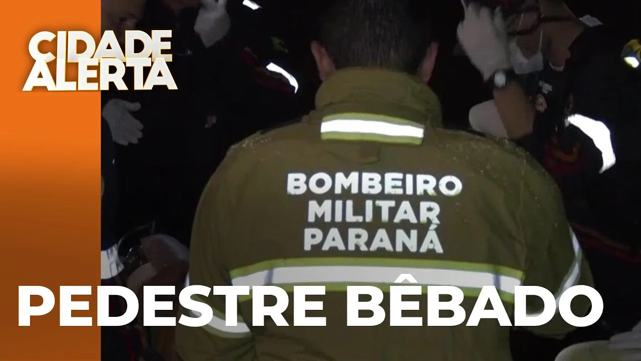 Pedestre atropelado por moto na BR-376 sofre grave lesão na perna