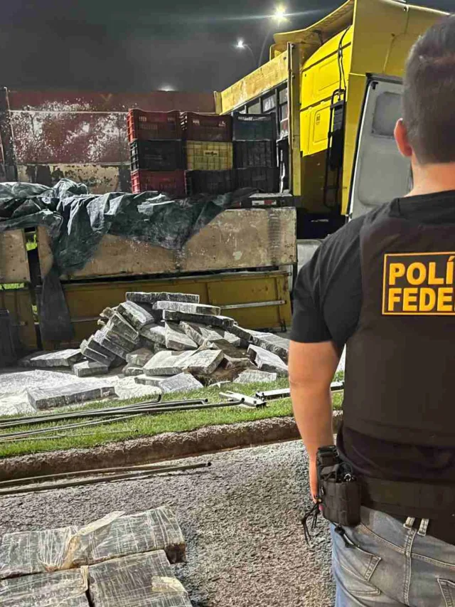 Motorista é preso com 1,7 tonelada de maconha em fundo falso de caminhão, no PR