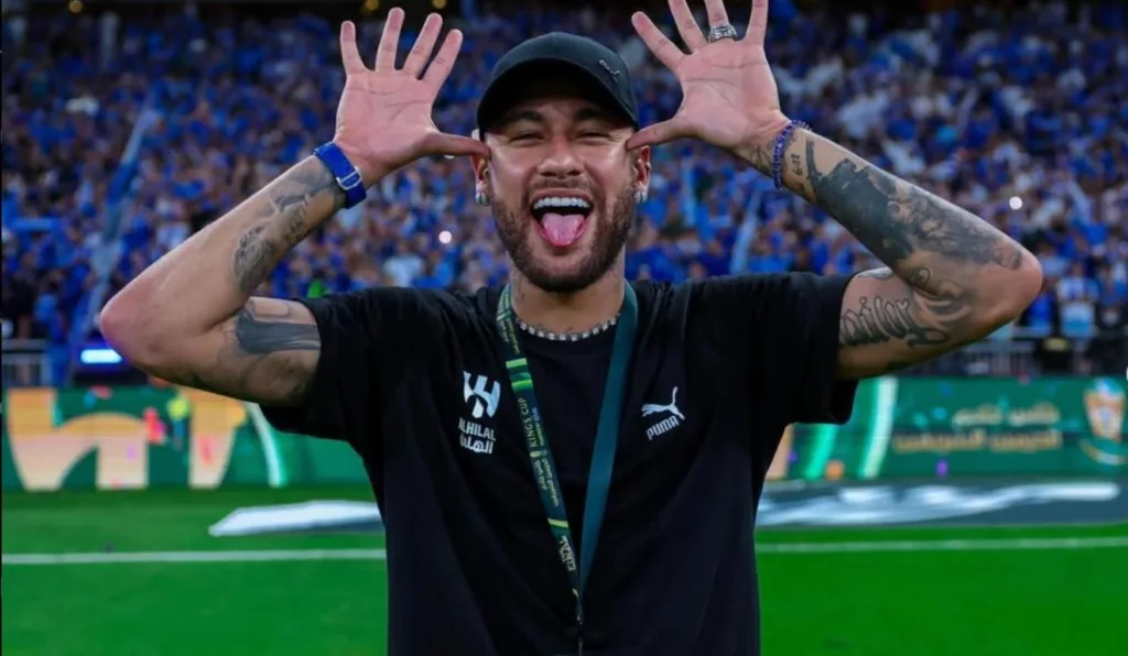 neymar fazendo uma comemoração