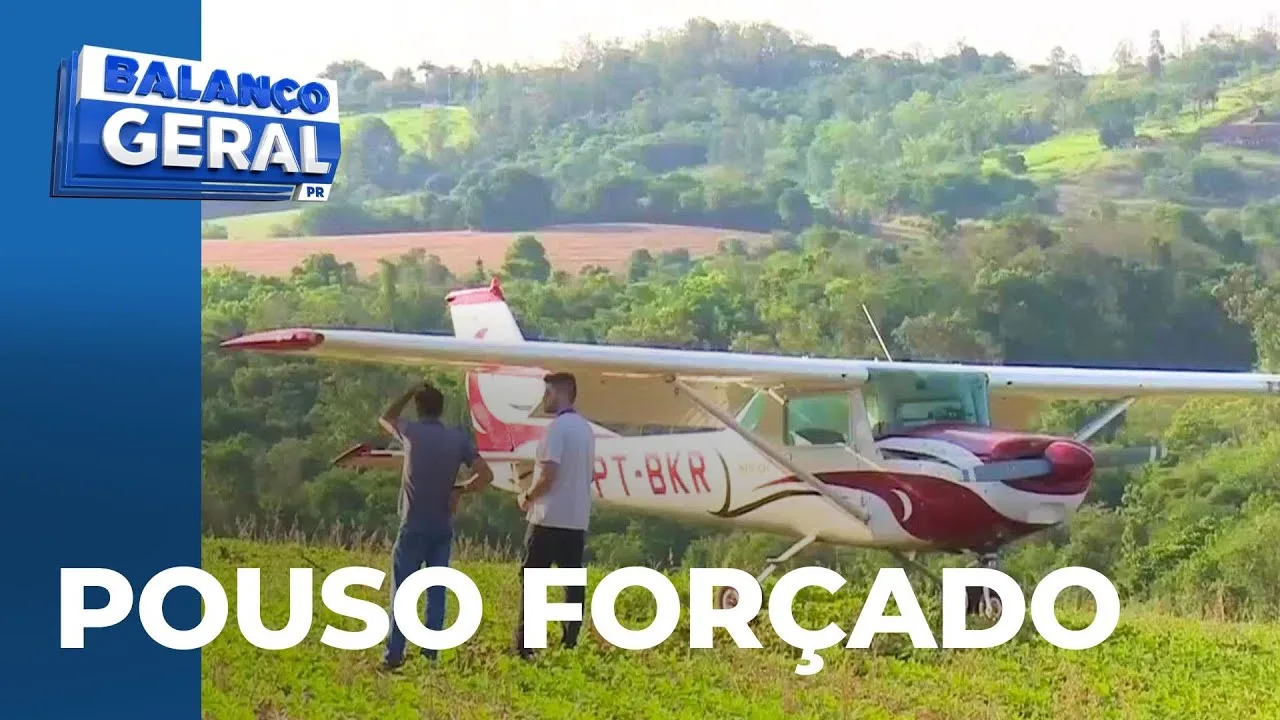 Aeroporto fechado: avião faz pouso forçado em plantação, próximo à Londrina