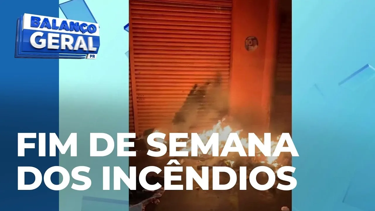 Sequência de incêndios na madrugada: Dois carros e um comércio