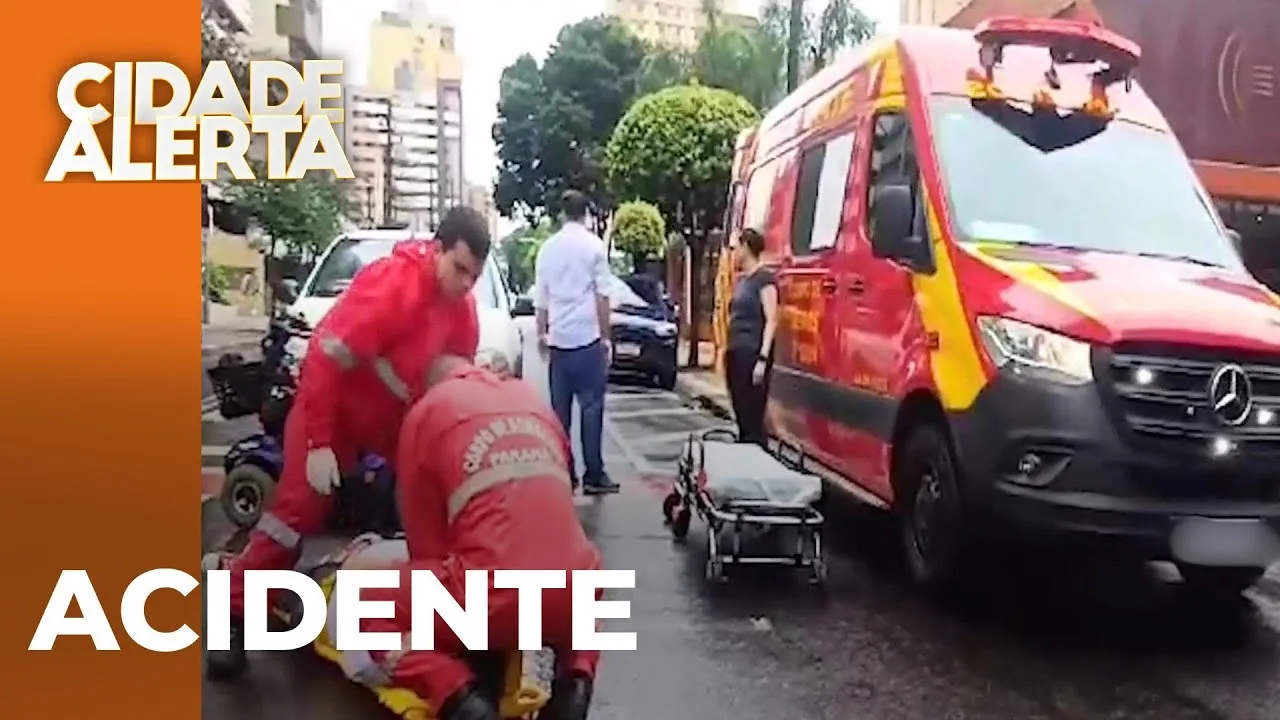 Rapaz em quadriciclo é atropelado por pick-up no centro de Londrina
