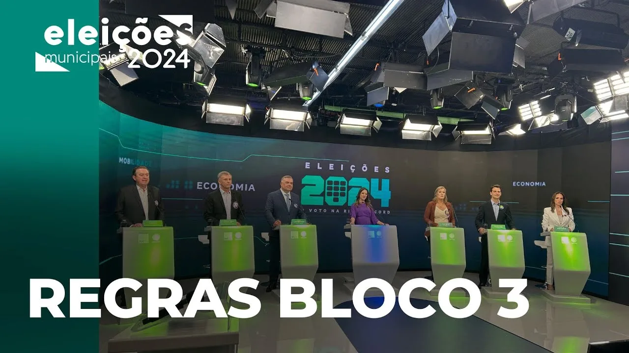 Regras do bloco 3 do debate da RICtv com candidatos a prefeito de Curitiba