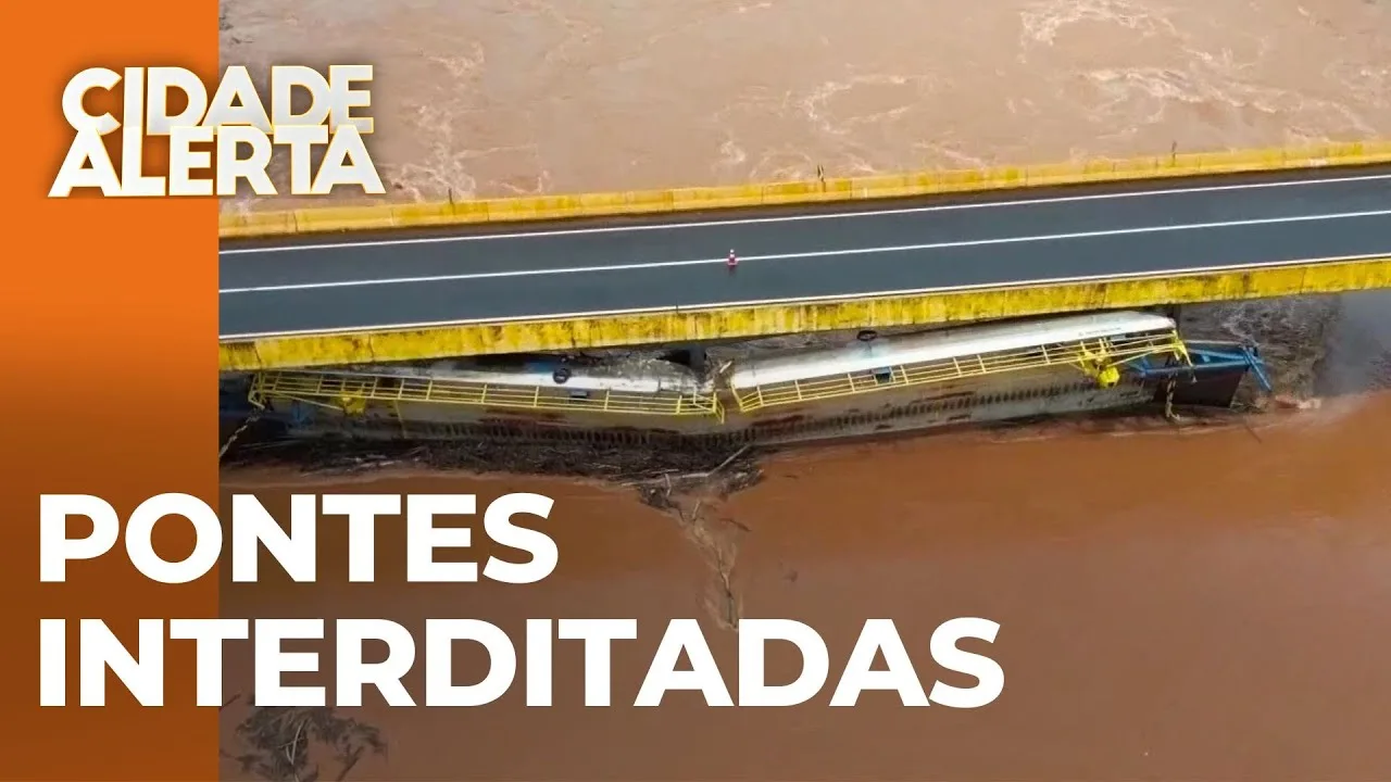 Chuvas fortes resulta em pontes interditadas na região