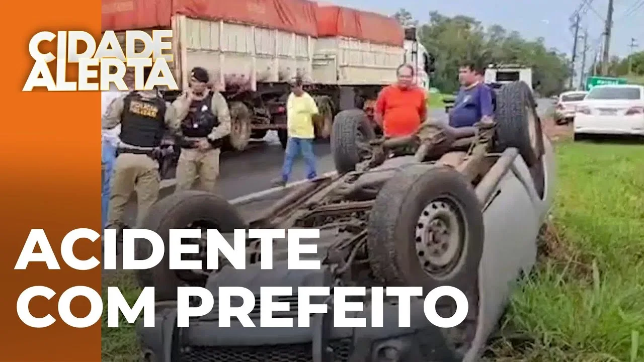 Prefeito de Itaguajé e primeira-dama sofrem acidente; grávida recebe atendimento de urgência