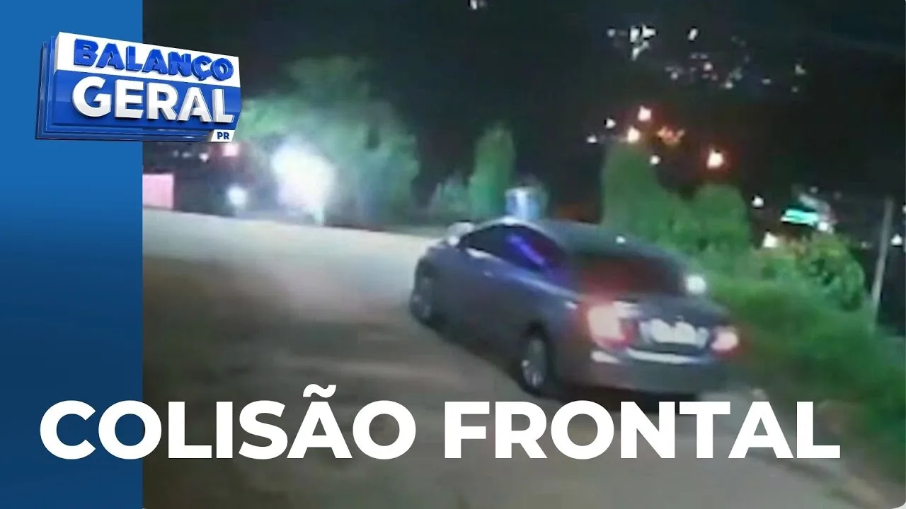 Motoqueiro, em alta velocidade, bate de frente com veículo; acidente foi registrado por câmera