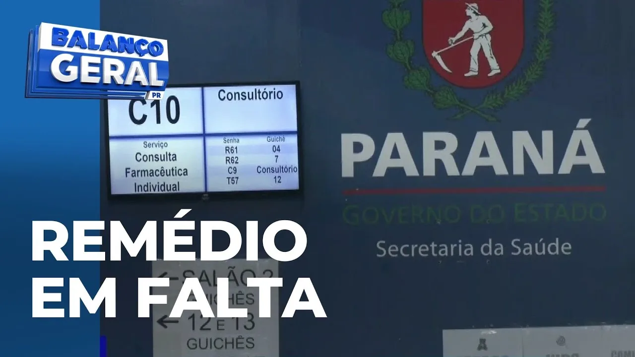 Remédio que custa R$ 23 mil está em falta na Farmácia do Paraná