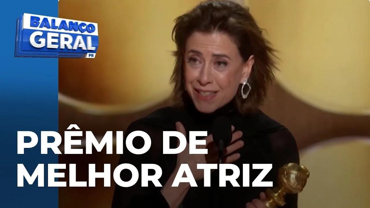 Fernanda Torres brilha no Globo de Ouro e conquista prêmio de melhor atriz