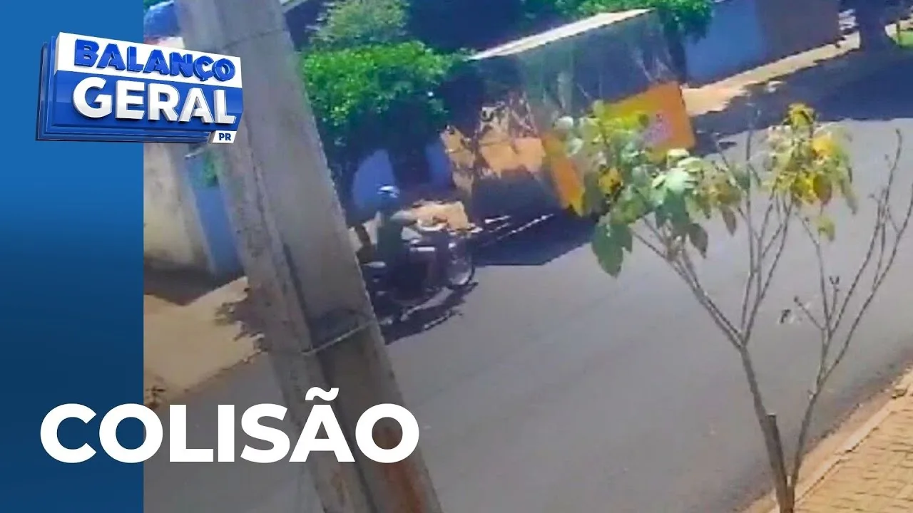 Flagrante: motociclista colide com carrinho de lanche e fica gravemente ferido