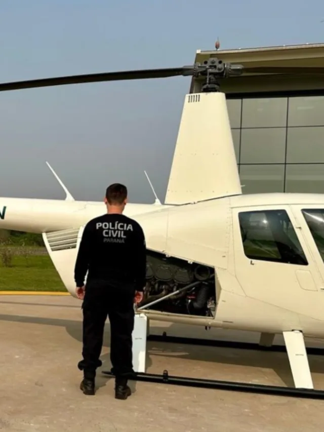 Operação apreendeu dois helicópteros, um deles avaliado em R$ 2 milhões (Foto: PCPR) 