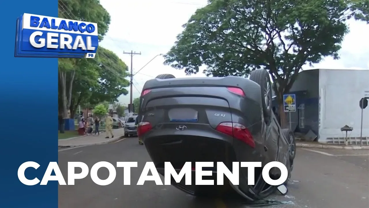 Motorista capota carro para não atropelar criança
