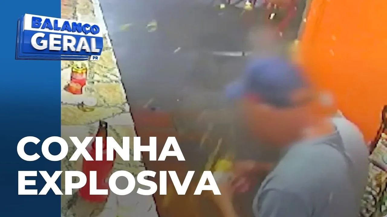 Explosão de coxinha em Curitiba: Câmera flagrou momento surpreendente