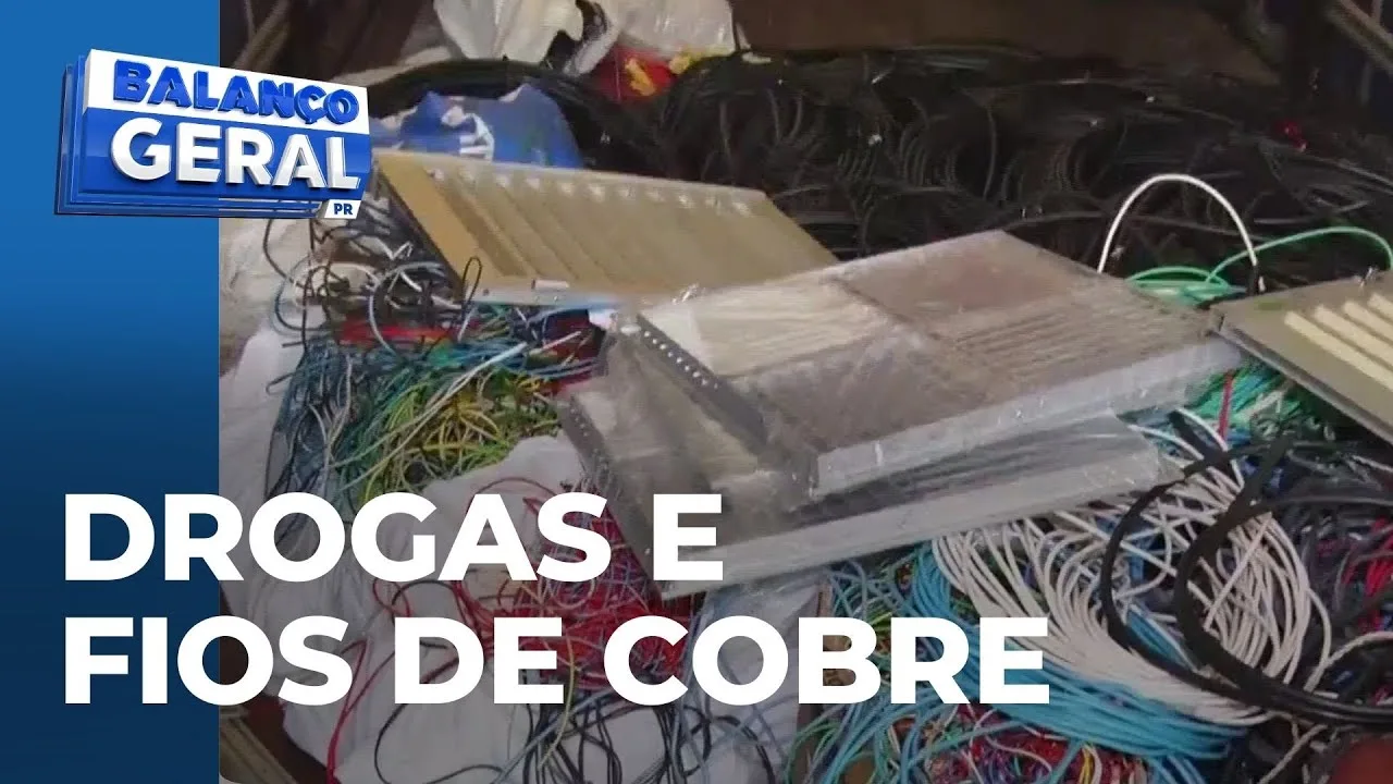 Operação policial: 9 presos, drogas e 1 tonelada de fios de cobre apreendidos