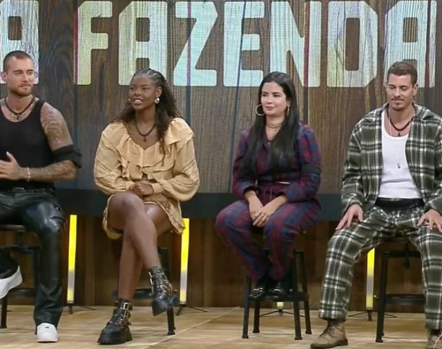 Yuri, Suelen, Vanessa e Sacha integraram 4ª Roça nesta terça (Imagem: Reprodução / PlayPlus)