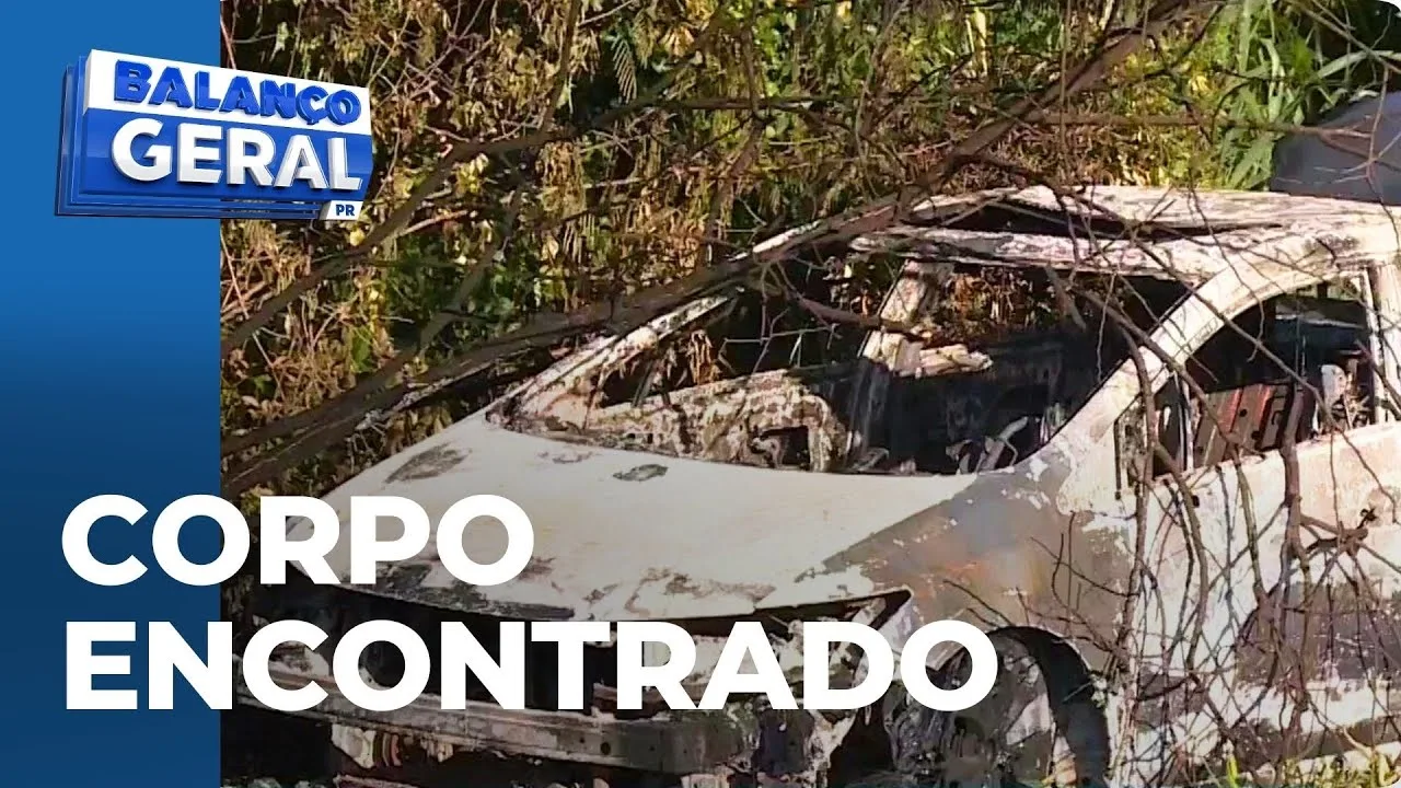 Corpo é encontrado no porta-malas de carro incendiado, em estrada rural de Mandaguaçu
