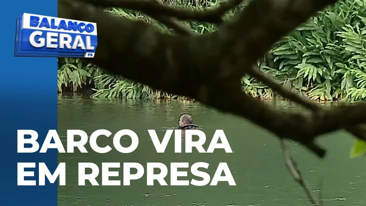 Barco vira em represa de Araucária e duas pessoas estão desaparecidas