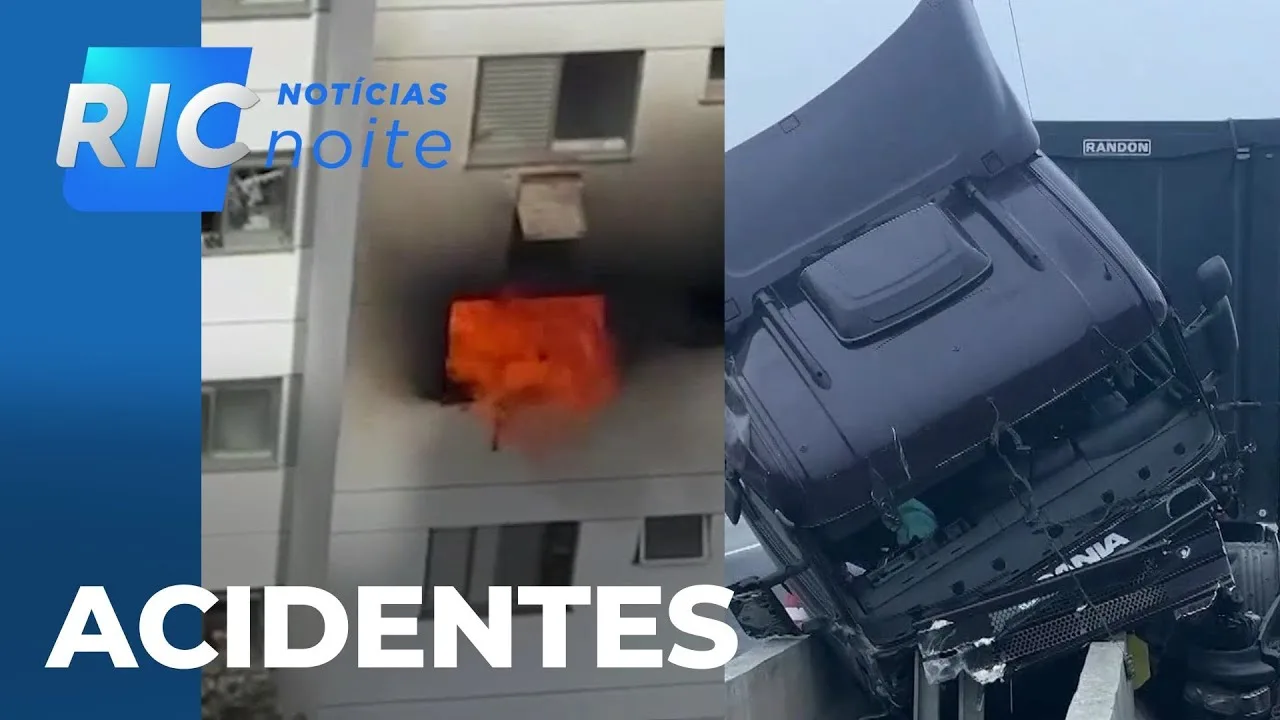 Incêndio destrói apartamento em Londrina; ainda, carreta sem motorista bate em mureta