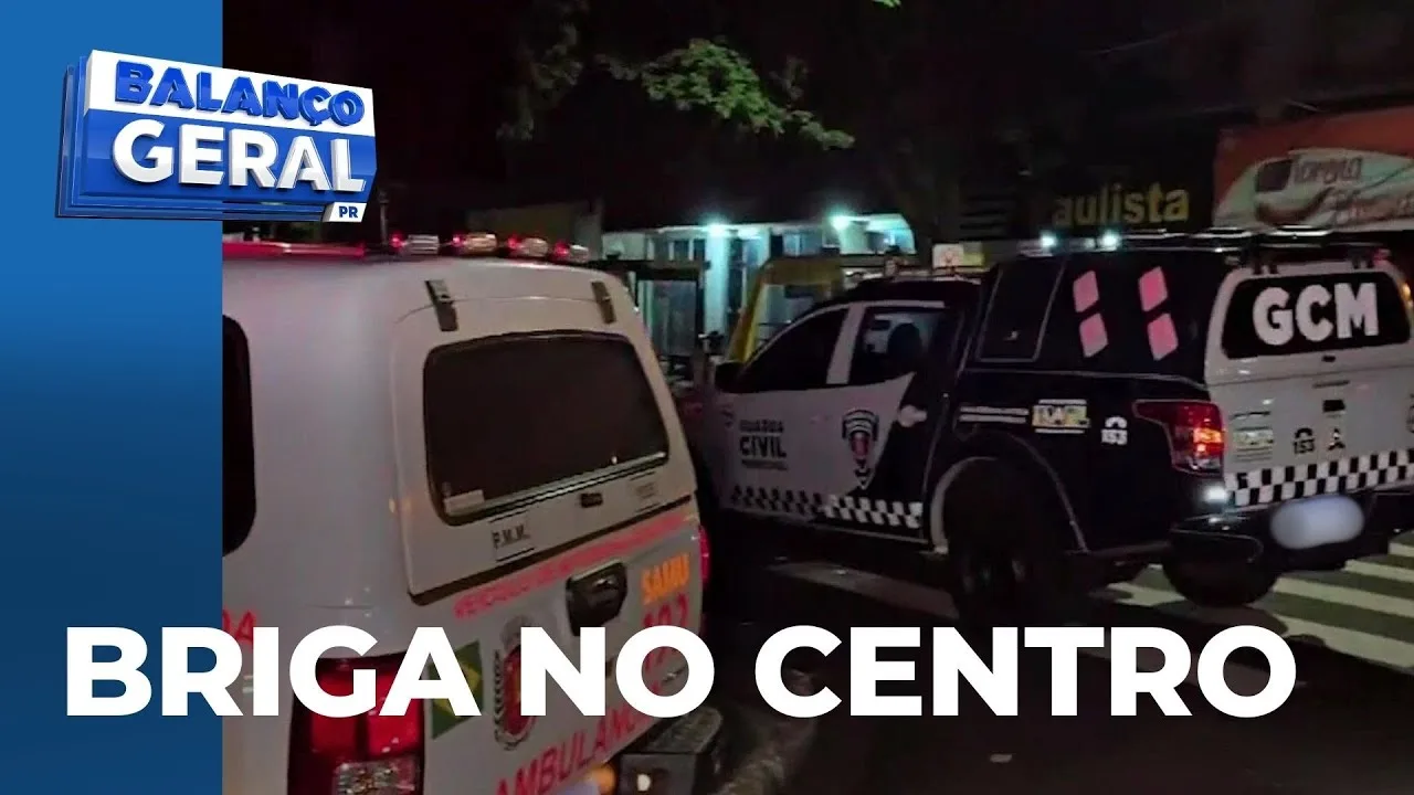 Confusão termina com jovem esfaqueado no centro de Maringá; caso é investigado