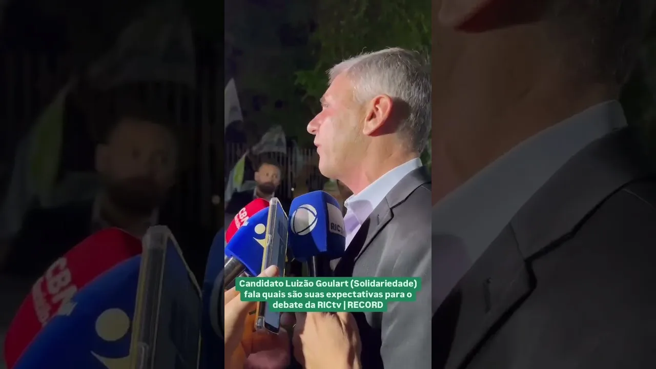 Debate RICtv: Candidato Luizão Goulart (Solidariedade) fala quais são suas expectativas
