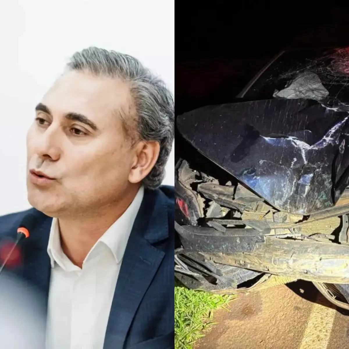 Prefeito dirigia carro oficial envolvido em acidente com morte na PR-484