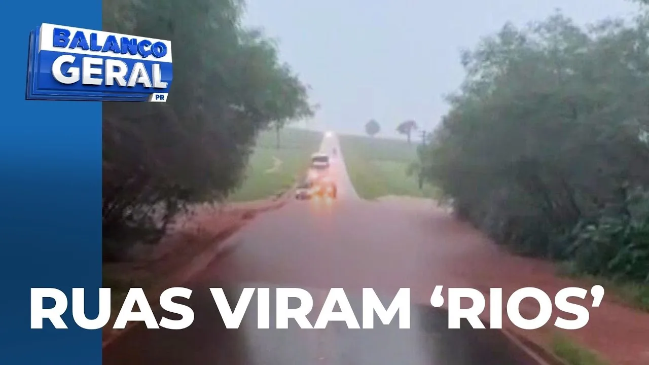 Ruas viram 'rios' após tempestade; ainda, adolescente é resgatado após ficar preso em córrego