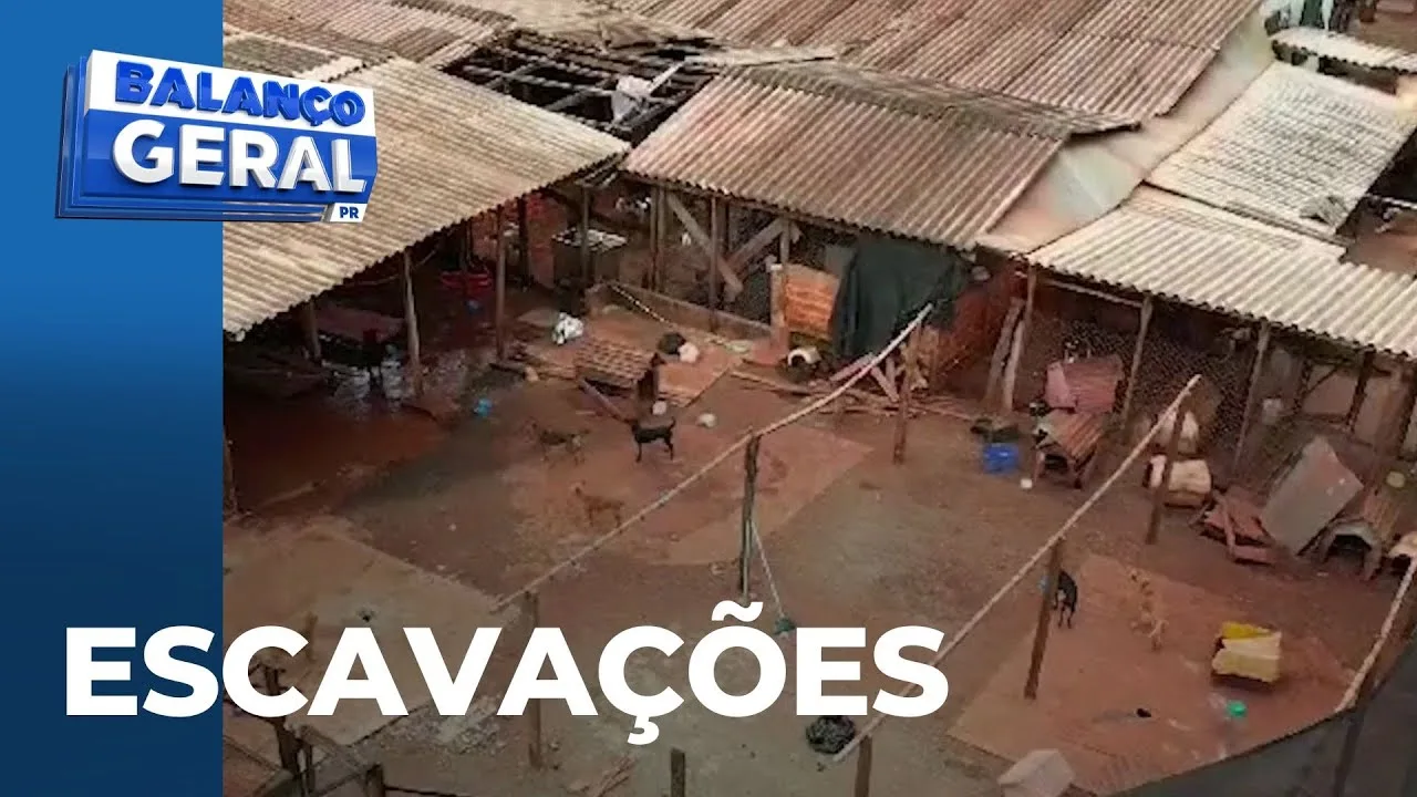 Escavações atrás de ossadas de animais na sede da ADA