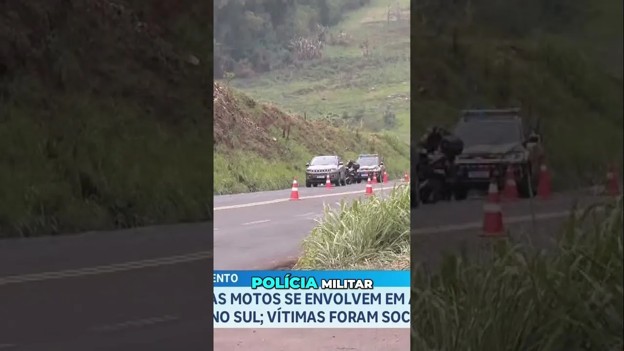 Acidente no Contorno Sul de Maringá, envolveu um carro e duas motos; vítimas foram socorridas