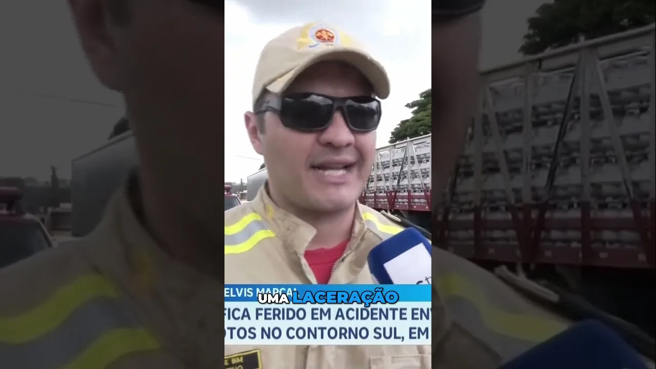 Acidente, envolvendo duas motos no Contorno Sul, deixa um homem ferido