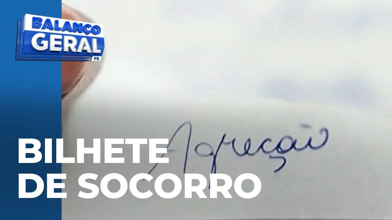 Mulher escreve bilhete pedindo socorro após ser espancada pelo marido; Foi preso em flagrante