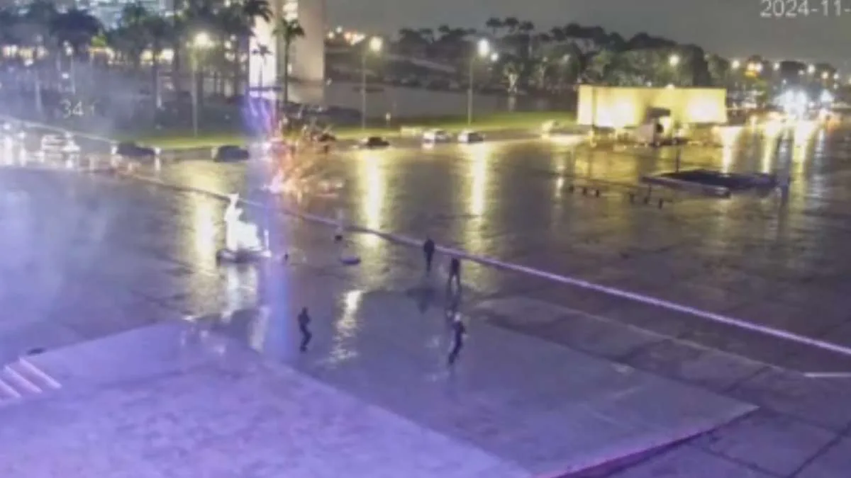vídeo mostra explosão de bomba no stf