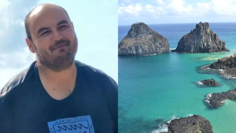 O homem fez um mergulho profundo no local