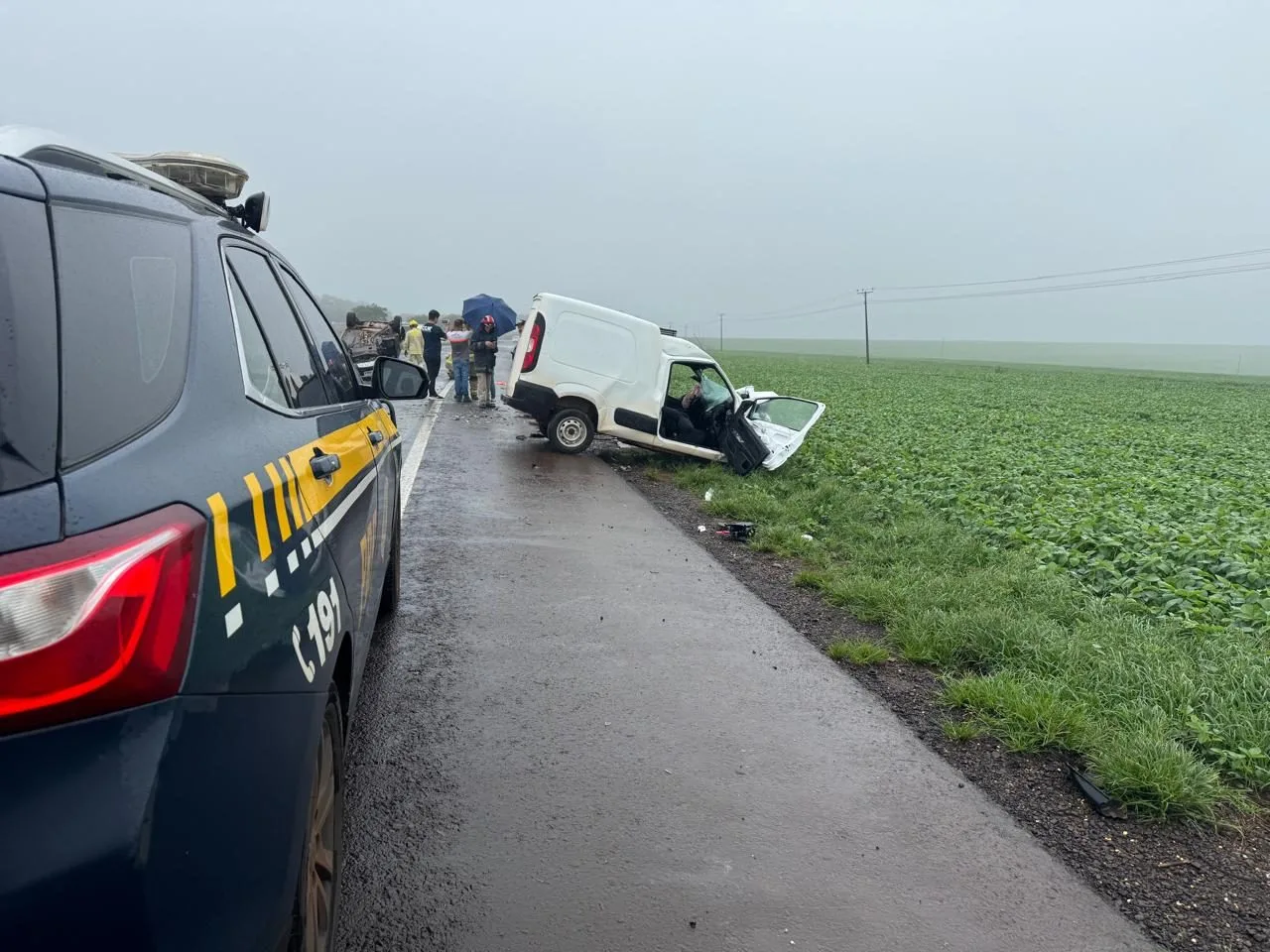 Motorista morre em acidente entre dois veículos na BR-163, no Oeste do PR