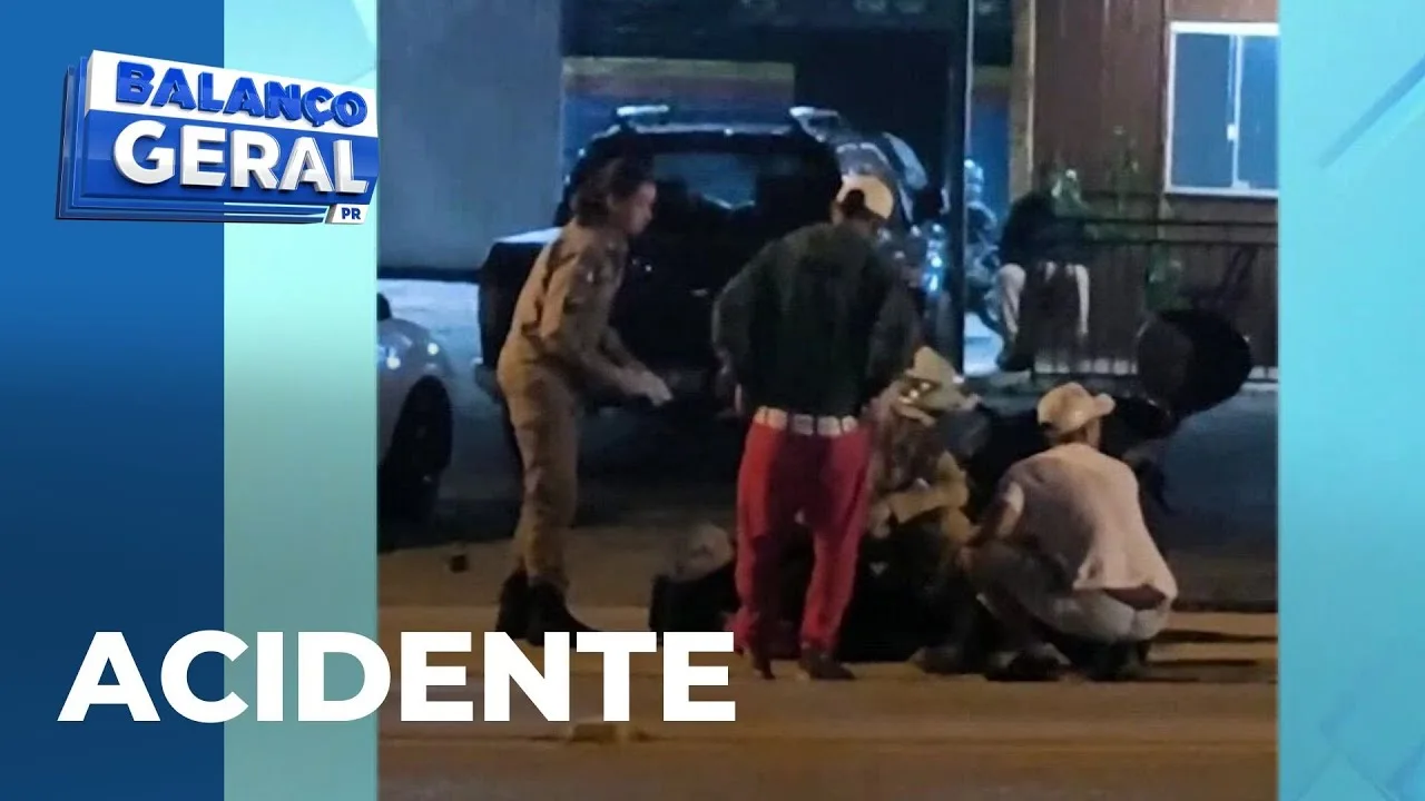 Motociclista é atingida por carro na Rodovia da Uva, em Colombo; motorista fugiu sem prestar socorro