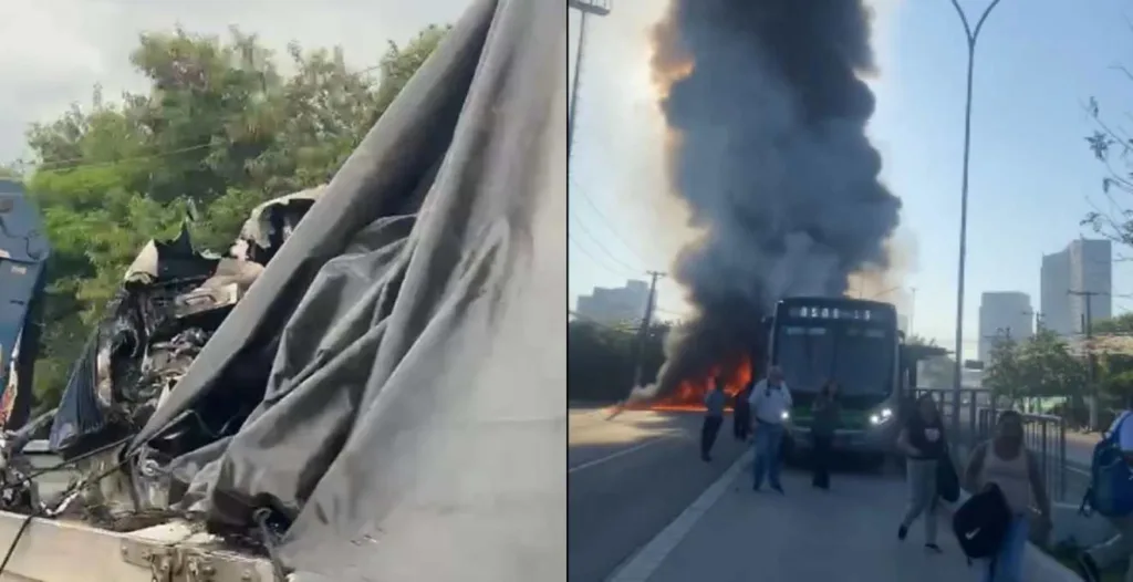 Jovem que estava em ônibus atingido por avião em SP relata: “Vi fogo ao redor”