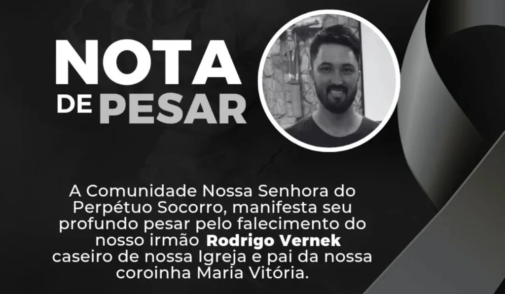 Igreja publicou nota lamentando a morte de Rodrigo, que foi morto com uma faca de churrasco pelo próprio irmão 