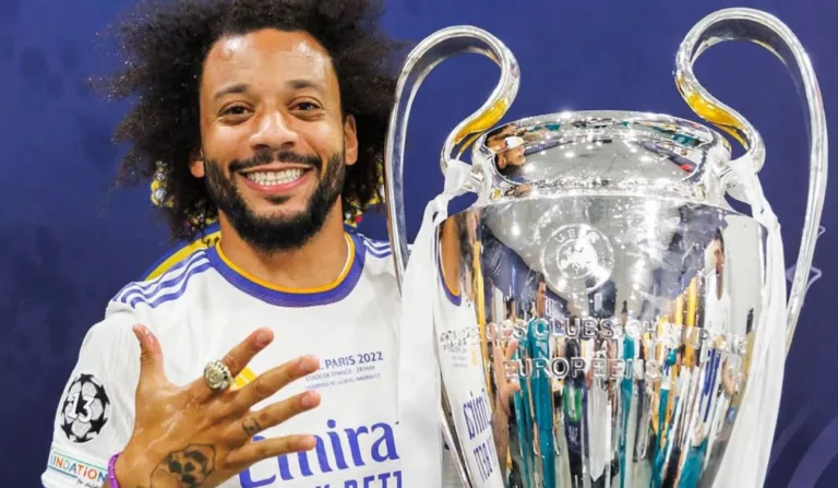 Marcelo em comemoração no Real Madrid