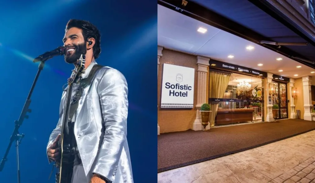 gusttavo lima ao lado do sofistic hotel, em itapema